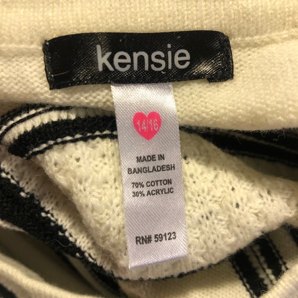 Kensie Girl Striped Sweater, 14 / 16 - Picture 6 of 7